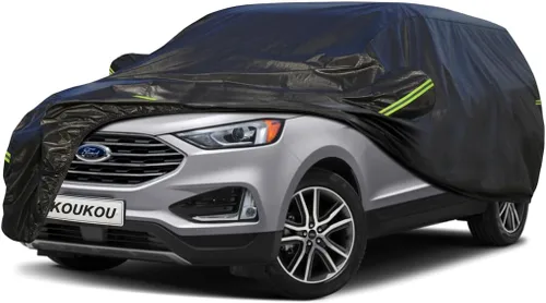 Vista 143 de KouKou Funda impermeable para automóvil SUV adecuada para BMW X1 de 2009 a 2025, 7 capas a prueba de viento para todo tipo de clima, cubierta