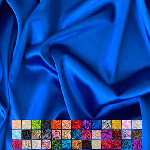 Vista 22 de Yard - Tela de satén sedosa elástica de alta calidad - Tela para vestidos y faldas - Suave como la seda, brillo metálico, ideal para bodas y diseño