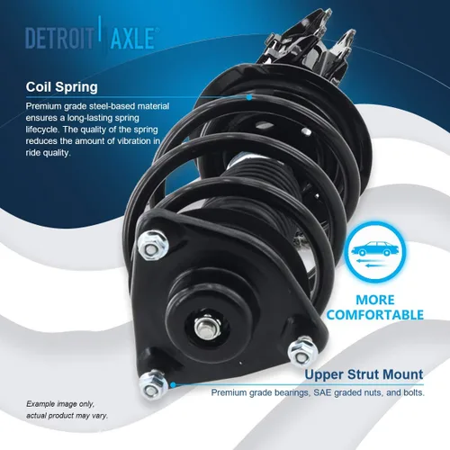 Vista 3 de Detroit Axle - 2 puntales delanteros para Hyundai Sonata 2011, puntales y montaje de muelles helicoidales de instalación rápida puntales listos