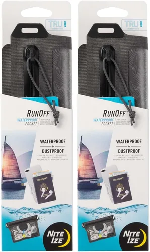 Vista 9 de Nite Ize Runoff - Bolsillo impermeable para pasaportes, teléfonos y artículos esenciales de viaje, bolsa seca con protección resistente para viajes