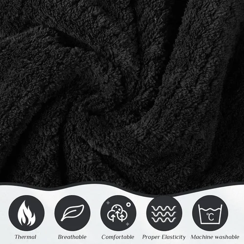 Vista 3 de 4 toallas envolventes para mujer, bata de spa con cierre ajustable, parte superior elástica, envoltura ligera para baño y ducha
