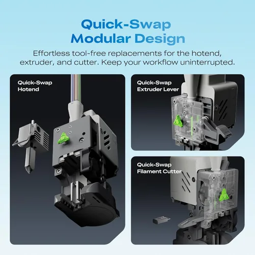 Vista 4 de Creality SPARKX i7 Impresora 3D con recarga automática de filamentos, monitoreo de cámara AI, nivelación automática, impresora 3D de alta velocidad