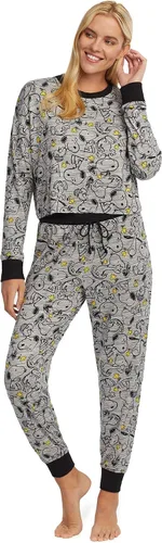 Vista 4 de Peanuts Snoopy Woodstock - Conjunto de pijama de 2 piezas para mujer