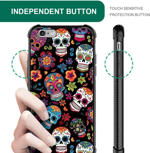 Vista 287 de Funda compatible con iPhone 8, a prueba de golpes, antiarañazos, bandera de ciervos de cola blanca de grano de madera estadounidense