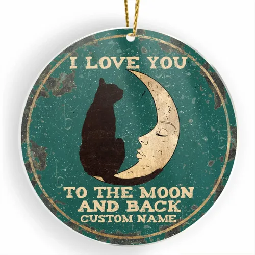 Vista 8 de CUBICER Adornos personalizados para árbol de Navidad de gato, adorno de mesa colgante de acrílico, regalo de cumpleaños para amigos, mujeres, niñas