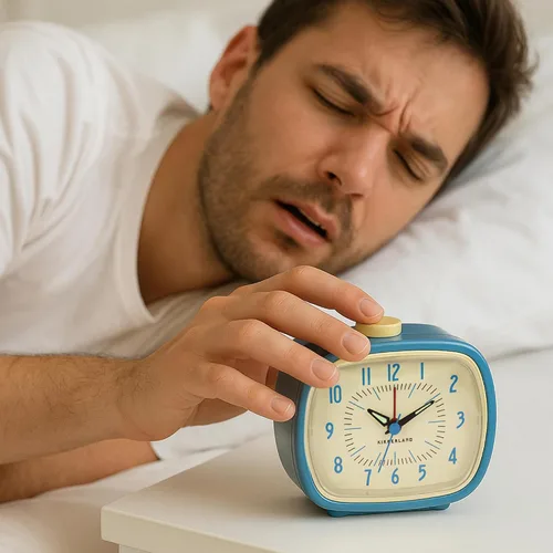 Vista 6 de Reloj con alarma cuadrado, de la marca Kikkerland