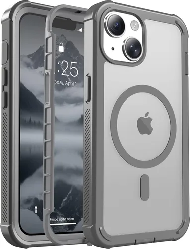 Vista 107 de jaroco - Funda magnética compatible con MagSafe para iPhone 11 de 6.1 pulgadas; protección de grado militar contra caídas, de doble capa