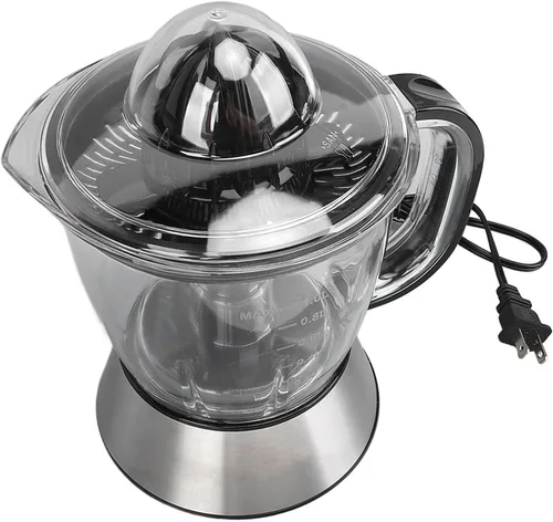 Vista 5 de Potente exprimidor eléctrico con capacidad de 1 litro, extractor exprimidor de doble dirección para naranja, limón, cítricos, fácil de lavar
