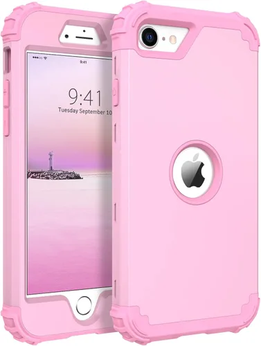 Vista 25 de BENTOBEN Funda para iPhone SE 2022 y iPhone SE 2020, resistente 3 en 1, cuerpo completo, resistente, a prueba de golpes, híbrida de policarbonato