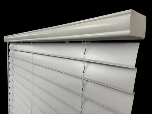 Vista 3 de Persianas de PVC/madera de imitación con borde biselado de 2 pulgadas, inalámbricas personalizadas, 20 a 72 pulgadas de ancho x 24 a 74 pulgadas