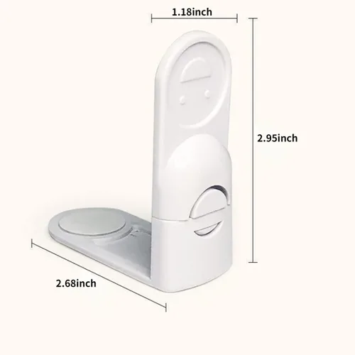 Vista 2 de Paquete de 4 cerraduras de seguridad para niños para el hogar, nevera, congelador, puerta, cerraduras de gabinete de seguridad para niños, cerradura