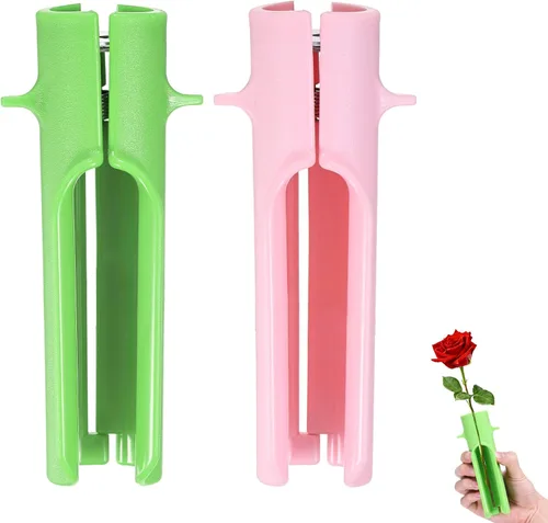 Vista 20 de M METERXITY Paquete de 1 herramienta peladora de espinas de rosas, pelador de espinas de hojas de tallo de rosa de metal para ramos, ramas