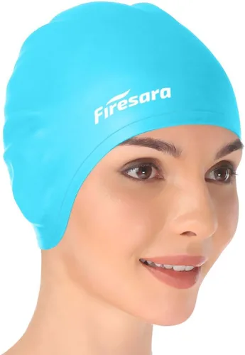 Vista 10 de Firesara Gorra de natación, gorra de natación original actualizada 3D, diseño ergonómico cómodo, duradero, protección para los oídos, para mujeres