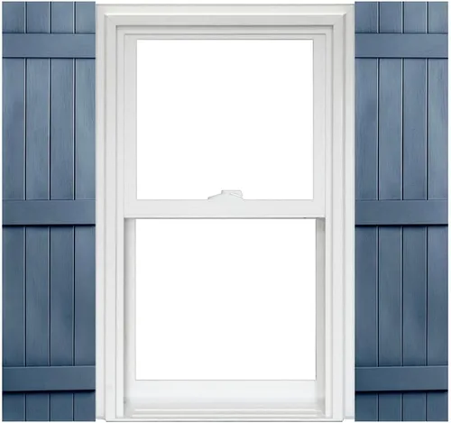Vista 10 de Polaris Homeside 4 Board and Batten Joined Vinyl Shutters - 1 par de persianas de vinilo de 14-1/2 pulgadas x 31 pulgadas - 022 Chocolate