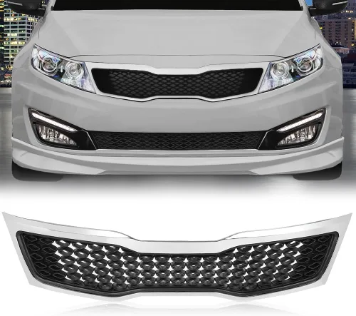 Vista 10 de PIT66 Rejilla, compatible con Freightliner Columbia 2000-2008, rejilla cromada con pantalla de insectos, A1715107000 A1715251003