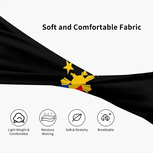 Vista 6 de Diadema deportiva con la bandera de Filipinas para hombres y mujeres, para correr, ciclismo, yoga, fitness, entrenamiento