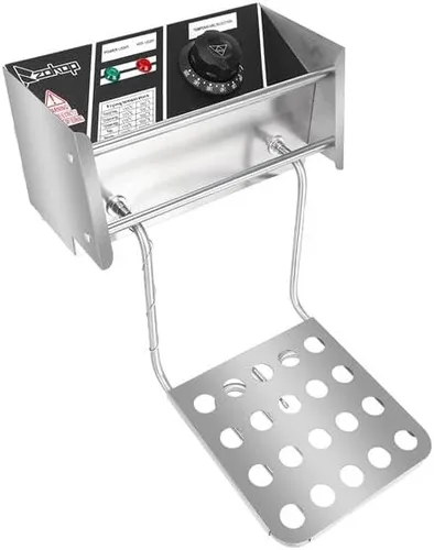 Vista 9 de Freidoras eléctricas de grasa profunda con cesta extraíble Freidoras de aceite eléctricas de doble tanque de cocina Máquina de freír 5000W MAX