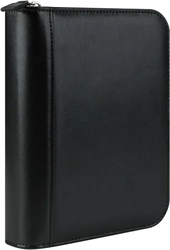 Vista 3 de FranklinCovey - Carpeta con anillas FC Signature para planificadores FranklinCovey De cuero - Carpeta con cremallera (compacta, negra)