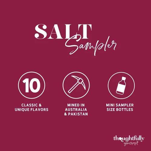 Vista 6 de Thoughtfully Gourmet, Set de Regalo Muestreador de Sal de Cocina Gourmet, Sales de Condimento Gourmet en Botellas de Vidrio, Los Sabores Incluyen