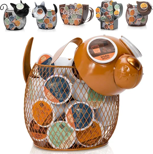 Vista 16 de Made Easy Kit Organizador de cestas de cápsulas de café, decoración útil, compatible con cápsulas Keurig K-Cup, decoración funcional de barra