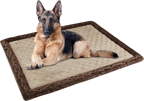 Vista 8 de Almohadilla para jaula de perro 24x17 pulgadas gris, colchoneta de cama de espuma viscoelástica para perro pequeño y gato, lavable, cama para dormir