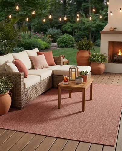 Vista 79 de Rugs.com Outdoor Solid Collection - Alfombra de pelo plano beige de 2 x 3 pulgadas, perfecta para entradas, cocinas, rincones de desayuno, piezas