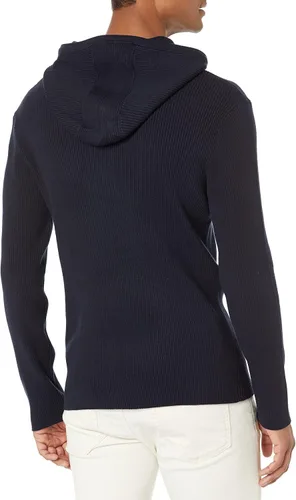Vista 2 de Karl Lagerfeld Paris Sudadera con capucha para hombre suave y acanalado