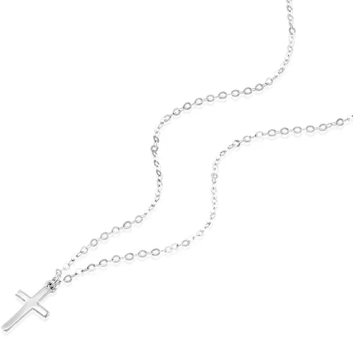 Vista 13 de Collar de cruz de oro para mujer, collares con colgante de cruz minimalista, longitud de 16 a 18 pulgadas, joyería cristiana hecha a mano, regalo