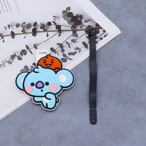 Vista 4 de Kpop - Etiqueta de equipaje del ejército TATA Cooky MANG CHIMMY SHOOKY RJ KOYA con correa de cinturón de silicona, regalo 7