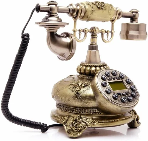 Vista 3 de 1960 - Sistema de decoración de teléfono con cable, estilo antiguo de cerámica