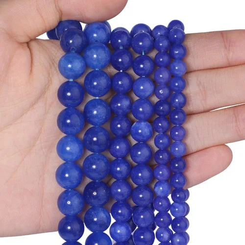 Vista 36 de 60 piezas de cuentas de piedra natural de 15⁄64 pulgadas (6 mm) con cuentas de amazonita de cristal, piedras preciosas para hacer joyería, pulseras