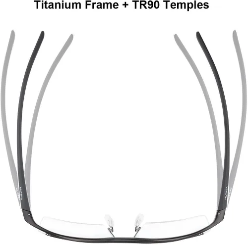 Vista 30 de Agstum Gafas de negocios sin montura de titanio puro, lentes transparentes
