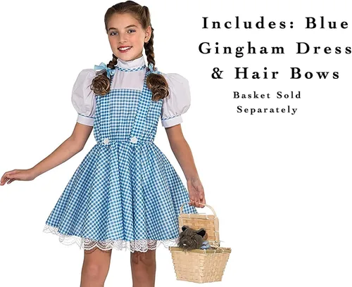 Vista 2 de Disfraz de Dorothy de Mago de Oz para niños, Multicolor