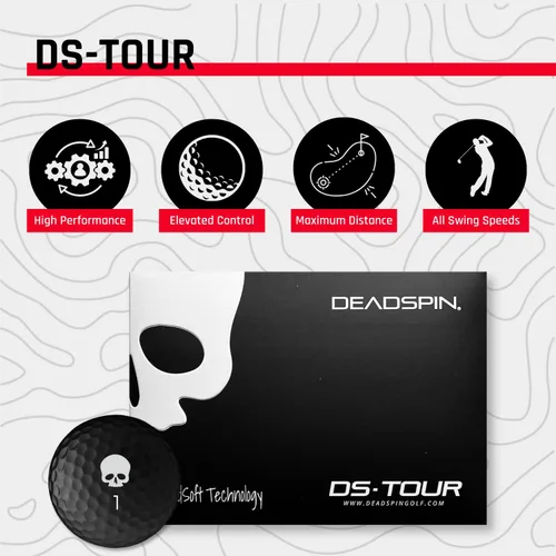 Vista 2 de Deadspin Golf Pelotas de golf premium con núcleo DeadSoft y patrón de hoyuelos para máxima distancia y control
