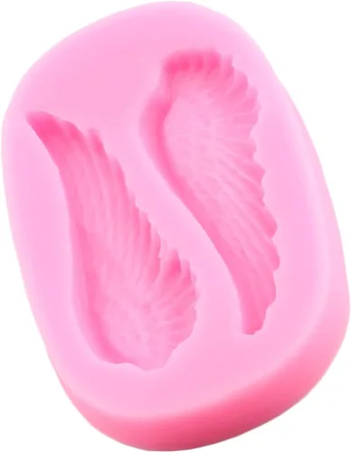 Vista 9 de Mujiang Juego de 4 moldes de silicona con alas de ángel para decoración de pasteles, chocolate y caramelo, resina