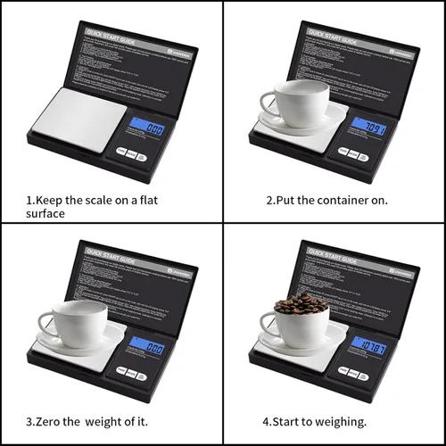 Vista 5 de UNIWEIGH Báscula de gramos, 200 gx0.0.04 oz (7.05 oz x 0.001 oz) báscula digital de bolsillo Electronic Smart Weigh Scale,Portable Small Jewelry