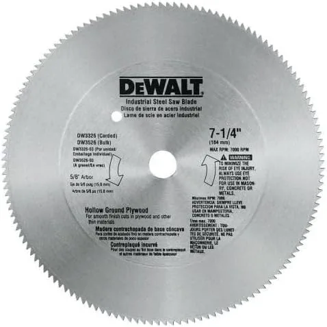 Vista 2 de DEWALT Hoja de sierra circular, 7 1/4 pulgadas, 16 dientes, corte de metales (DW3330)
