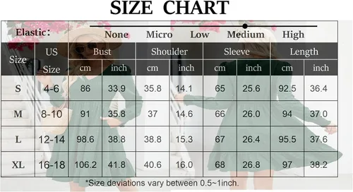 Vista 7 de Shermia Vestido de manga larga con cuello en V para mujer, vestidos fruncidos de gasa, mini vestido babydoll con bolsillos