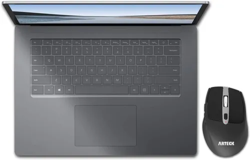 Vista 7 de Arteck Ratón inalámbrico, ratón óptico ergonómico inalámbrico USB de 2.4 G, con receptor Nano USB, botones de interruptor lateral silencioso