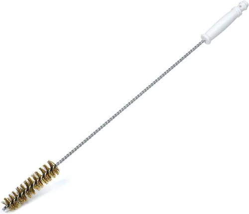 Vista 11 de FryOilSaver Co. B53C - Cepillo de limpieza para freidoras profundas, herramienta de cocina comercial en forma de L, cerdas de latón resistentes