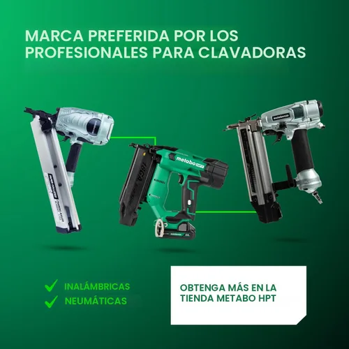 Vista 12 de Clavodora estructural Metabo HPT, clavadora neumática de potencia preferida por profesionales y herramienta de marco para pisos, cubiertas de techo