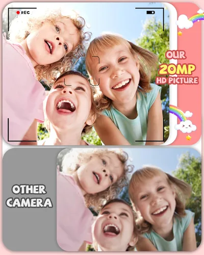 Vista 4 de Kikapabi Cámara de juguete de unicornio para niños, niñas y niños de 3 a 8 años, regalos de Navidad y cumpleaños para niñas de 3, 4, 5, 6, 7, 8