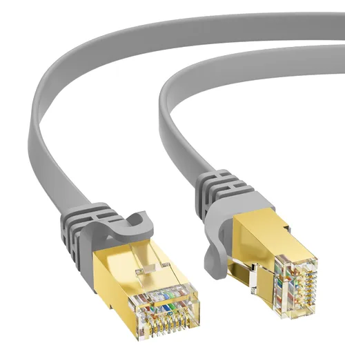 Vista 37 de Cable Ethernet Cat 7 de 0.6 pies, cable de Internet de alta velocidad de 10 Gbps, blindado SFTP, cobre puro OFC, cable de red LAN RJ45 CAT7