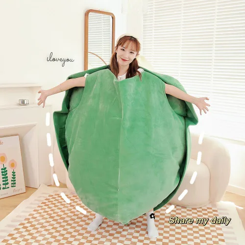Vista 4 de Almohada portátil de concha de tortuga para adultos, disfraz de tortuga gigante de 51 pulgadas, divertido disfraz de tortuga de peluche, almohada