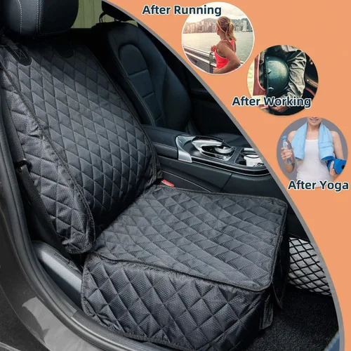 Vista 2 de PETICON Funda impermeable para asiento delantero de automóvil, 2 unidades Negro