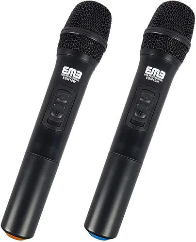 Vista 3 de EMB Pro EBM10W sistema de micrófono VHF portable, inalámbrico, dual, profesional