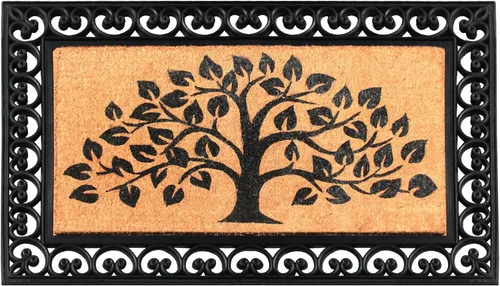 Vista 21 de A1HC Tapete para Puerta de Fibra de Coco Natural y Caucho, 30"x48" – Grueso, Duradero, Resistente, Anti-Desprendimiento, Resistente a la Medio
