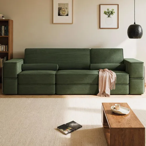 Vista 8 de YITAHOME Sofá seccional Cloud, sofá deshuesado, sofás seccionales para sala de estar Blanco lechoso