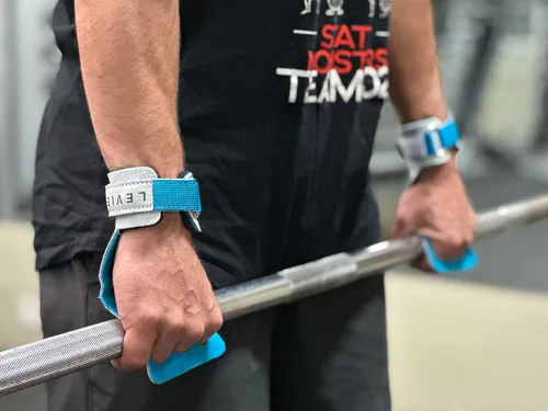 Vista 6 de Woddies - Puños de gimnasia para crossfit, dominadas, levantamiento de pesas, cuero suave, ajuste cómodo, agarre WOD duradero para adultos