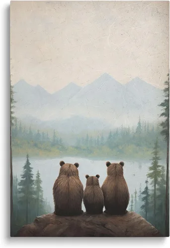 Vista 13 de Decoración de pared para cuarto de bebé, decoración de habitación de niño y aventura, arte de pared de montaña en acuarela para niños, decoración